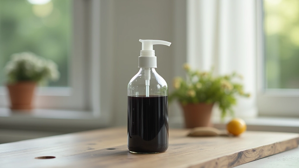 Savon noir dilué dans un flacon pour nettoyage multi-usages